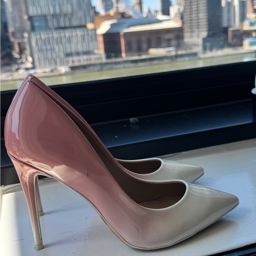 Aldo Pink and Cream Stiletto Heels